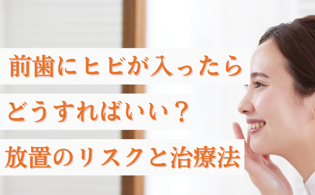 前歯にヒビが入ったらどうすればいい？放置のリスクと後悔しない治療法｜ムクノキ歯科